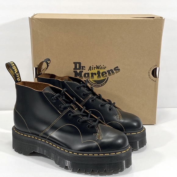 NEW DR MARTENS CHURCH QUAD PLATFORM BOOTS - Picture 2 of 10